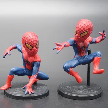 6Pcs/Set de 6-8cm Disney Versiune Q Amazing Spider Șopârlă PVC Figurine Papusi Figurine Model de Jucarii si Cadouri Imagine 2