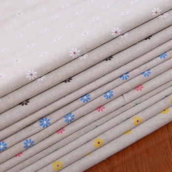 Daisy imprimare lenjerie de pat din bumbac tesatura amestec tesatura canapea cortina lenjerie de imprimare 1 Imagine 2