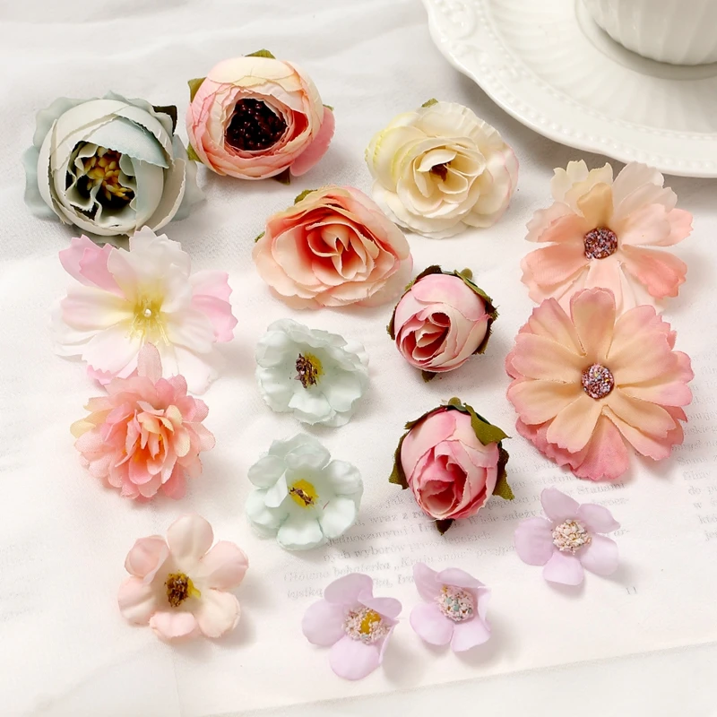 Cumpara online 1 Saci de Flori de Mătase Cap Accesorii de Flori Artificiale DIY Cununa Consumabile Decor Petrecere Festiv Consumabile Flori Tesatura \ Home & Garden / A-ztech.ro